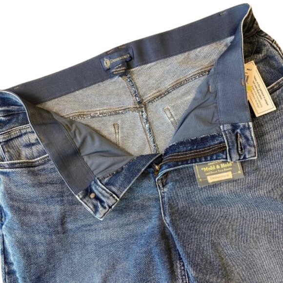 Democracy Ab Solution Straight Leg Fray Hem Ankle Jeans Plus 18W Mid Blue NWT - Picture 4 of 7